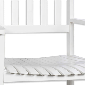 Seagrove Farmhouse Classic Slat-Back 350-LBS Support Acacia Wood Outdoor Rocking Chair - JONATHAN Y